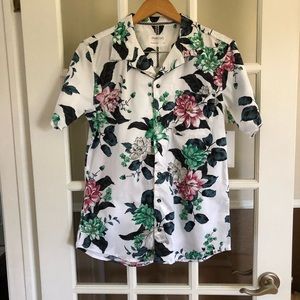 Sovereign Code~Men’s floral casual button down short sleeve shirt